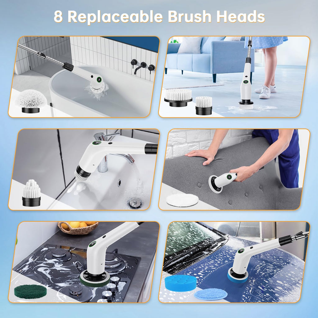 PUFTEM Electric Spin Scrubber Cordless Shower Cleaner

