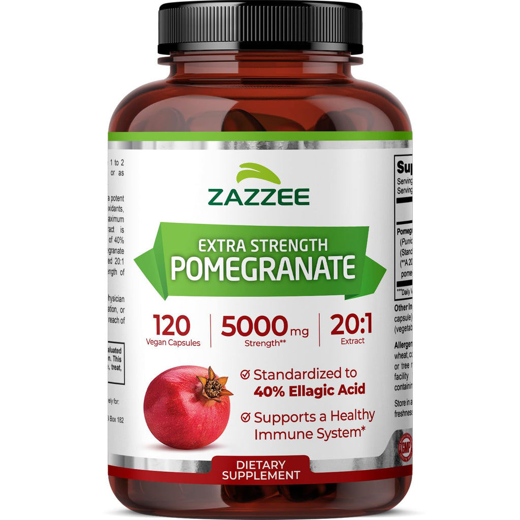Zazzee Pomegranate Extract Vegan Non-GMO USA

