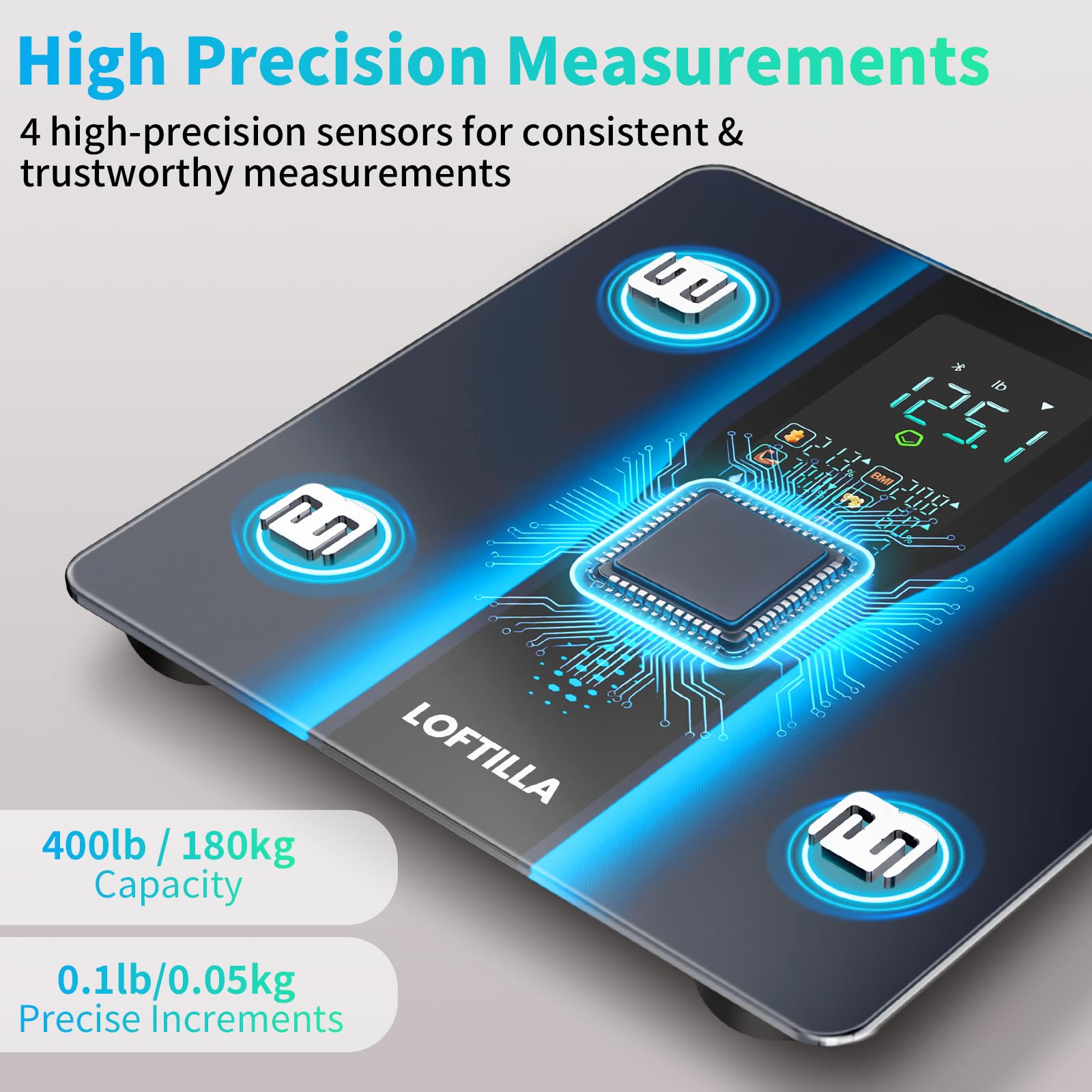 LOFTILLA Smart Scale with BMI and App Sync

