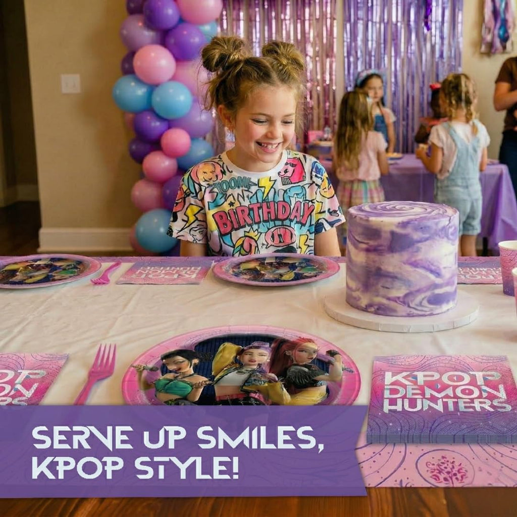 KPop Demon Hunters Plates & Napkins Set | Licensed


