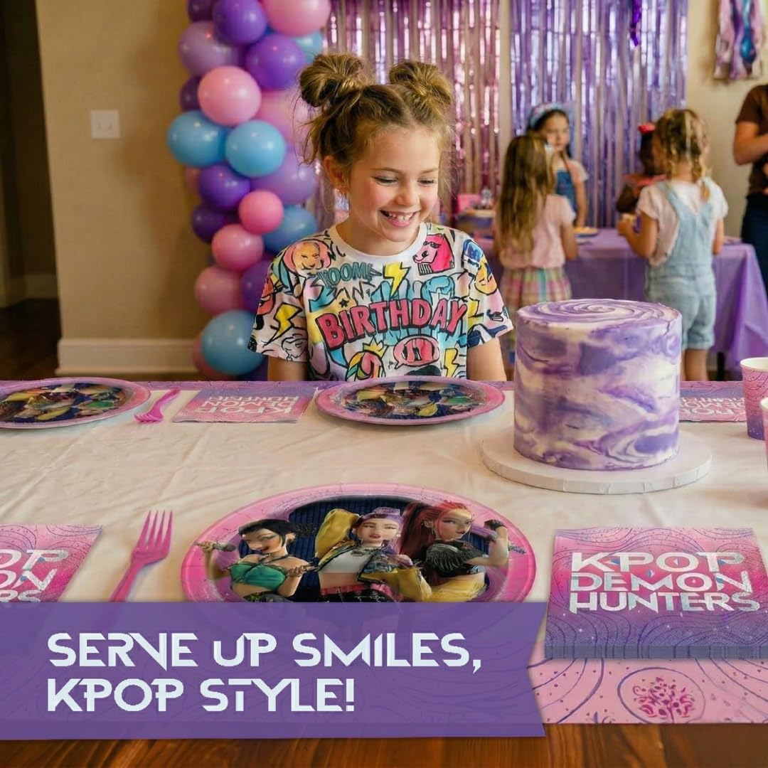 KPop Demon Hunters Plates & Napkins Set | Licensed

