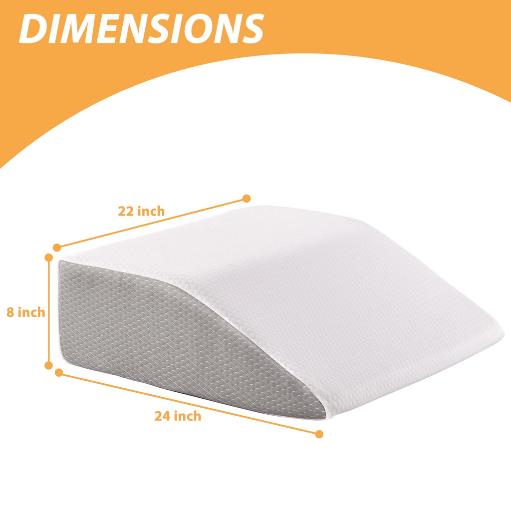 Bedluxe Leg Elevation Pillow Memory Foam Top for Leg Support

