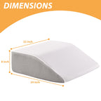 Bedluxe Leg Elevation Pillow Memory Foam Top for Leg Support

