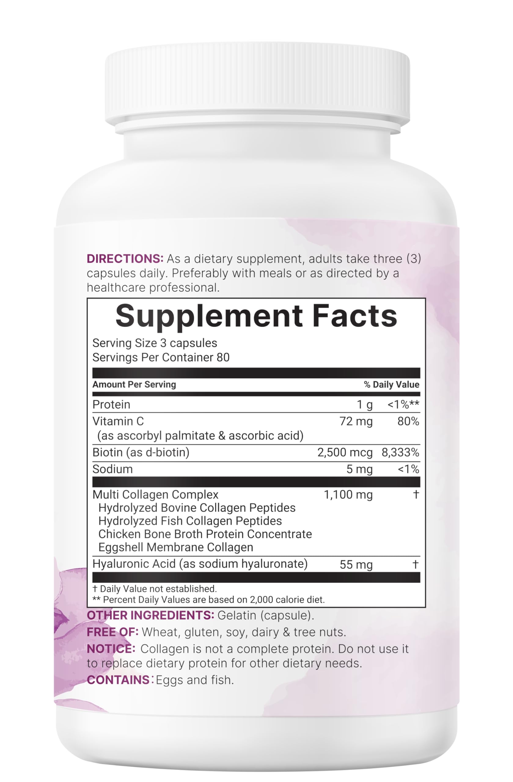 Micro Ingredients Multi Collagen Capsules Biotin

