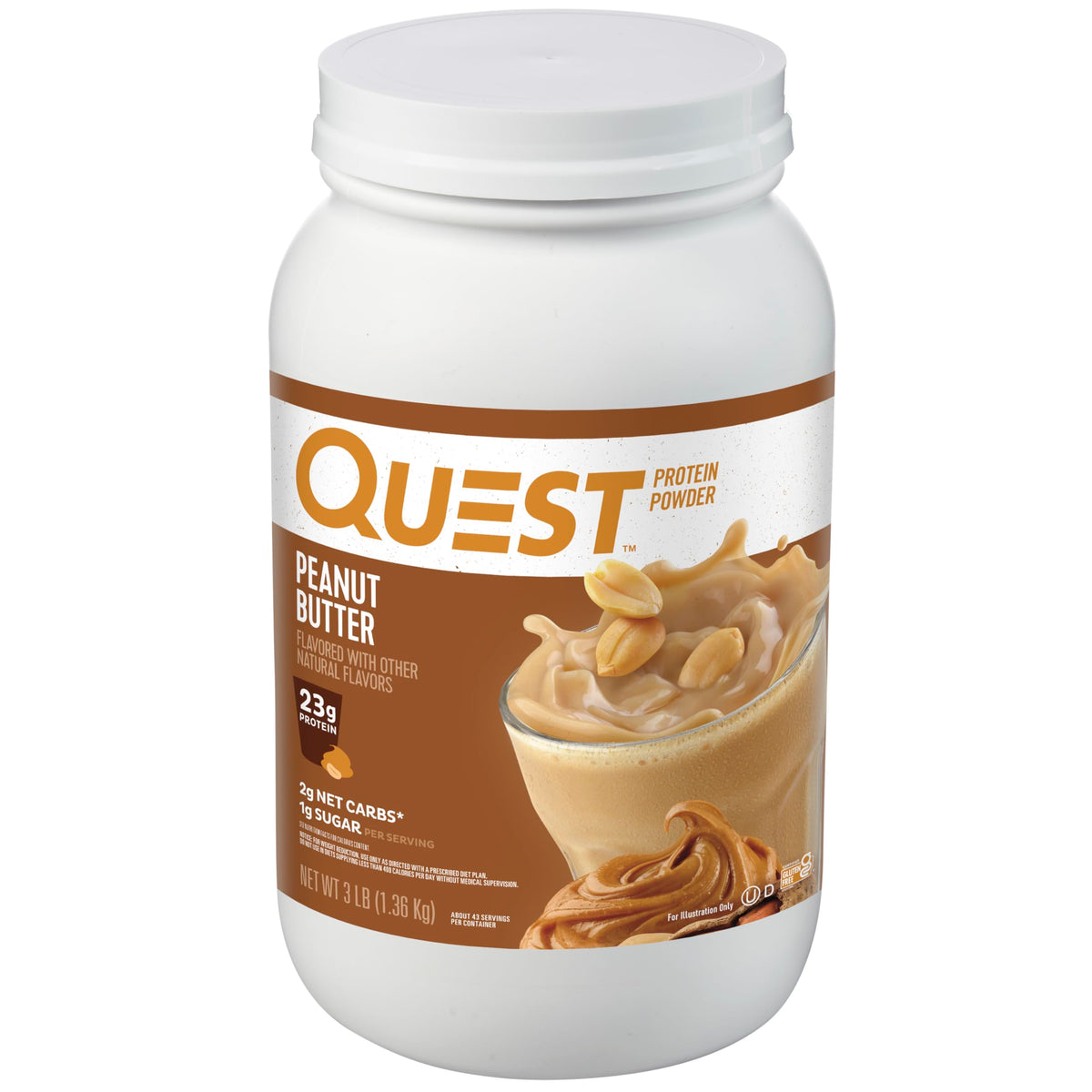 Quest Nutrition Protein Powder - 24g Protein, 3g Net Carbs, Gluten Free