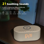 Sound Machine Alarm Clock with Bluetooth & Wireless Charging

