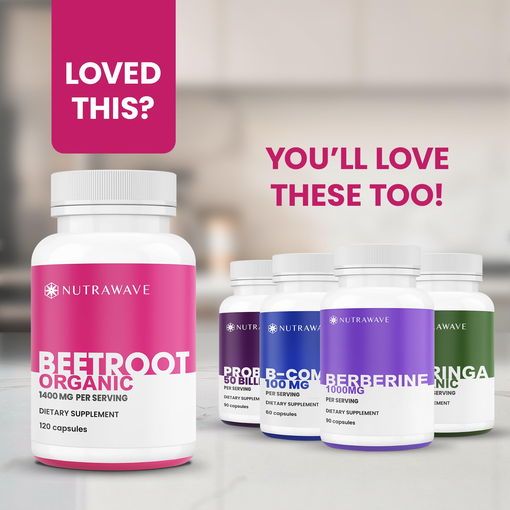 Nutra Wave Organic Beet Root Capsules Non-GMO Vegan

