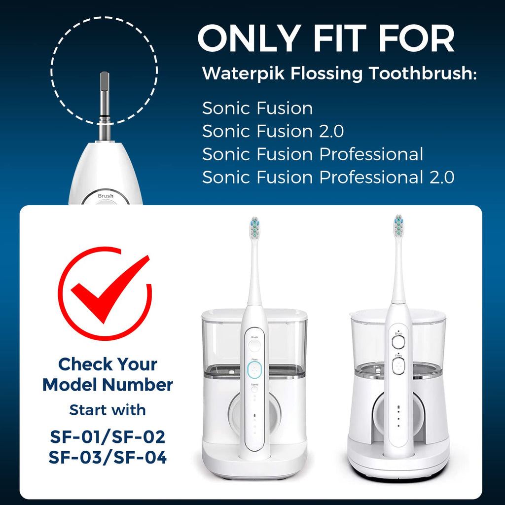 Waterpik Sonic Fusion 2.0 Toothbrush Replacement Heads

