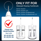 Waterpik Sonic Fusion 2.0 Toothbrush Replacement Heads

