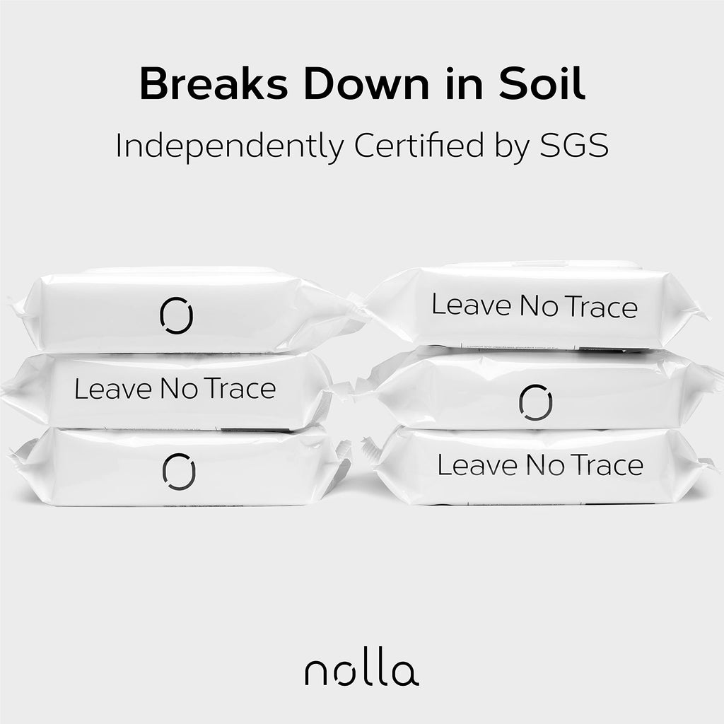 Nolla Flushable Wipes | Plant-Based Biodegradable Wet Wipes

