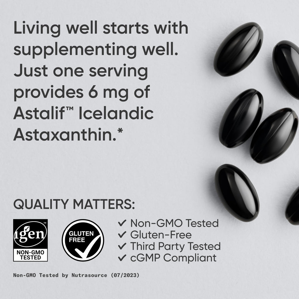 Sports Research Astaxanthin Supplement for Skin & Eye Health

