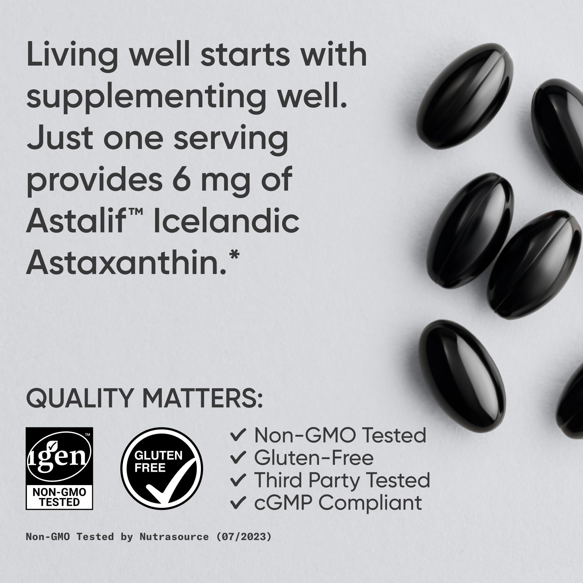 Sports Research Astaxanthin Supplement for Skin & Eye Health


