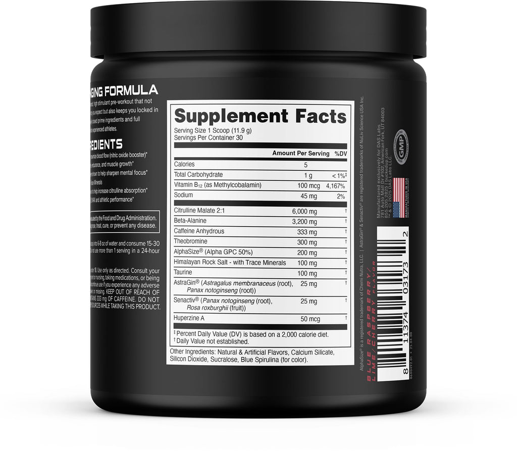Bucked Up Woke High Stim Pre Workout | Focus & Pump

