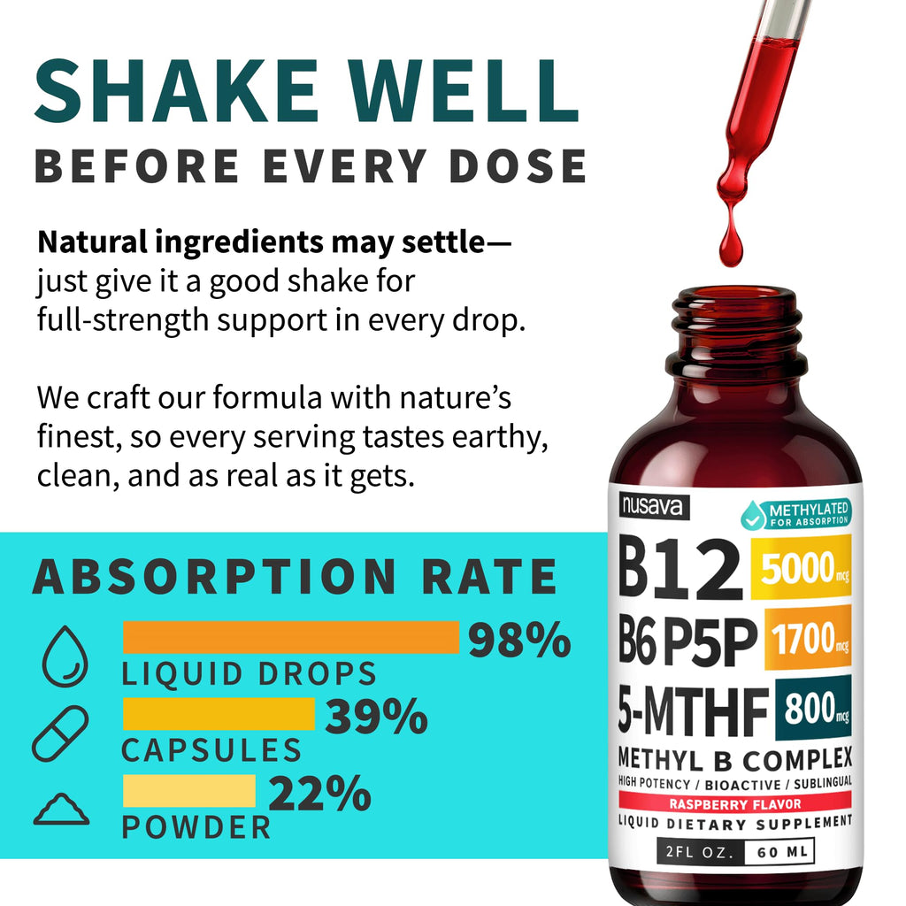 Methylated B Complex Liquid Drops - Sublingual Vitamin B

