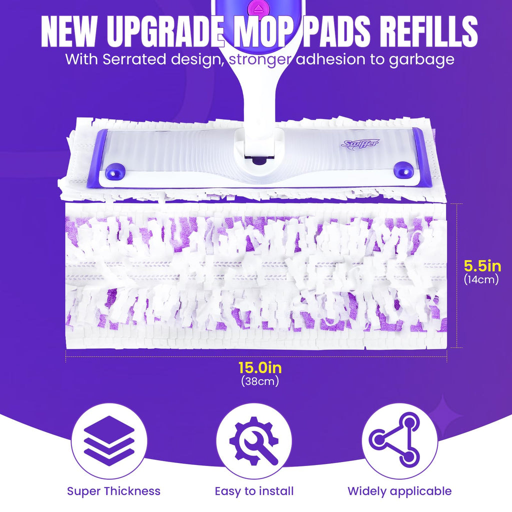 Swiffer Power Mop Refill Pads Microfiber Cleaning

