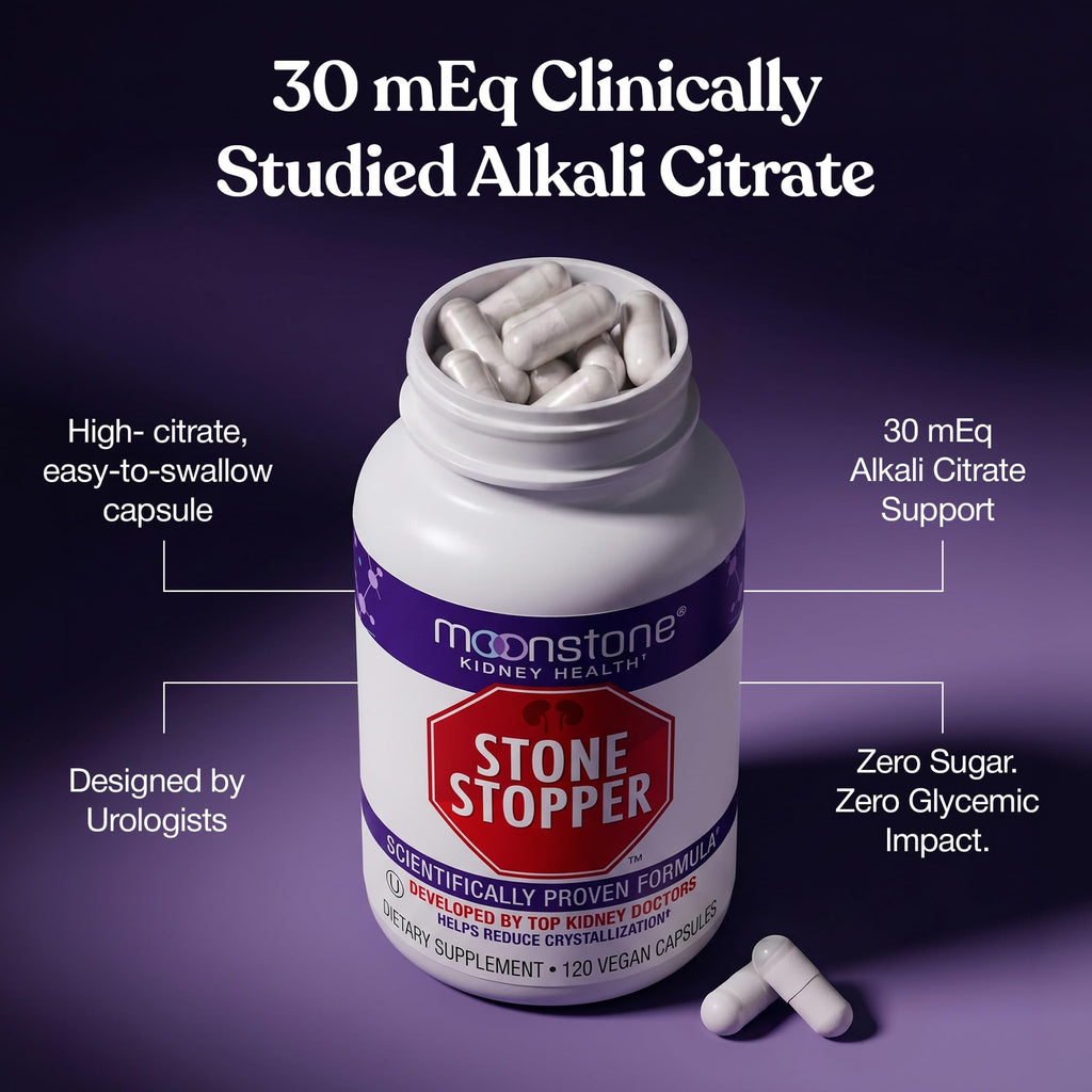Moonstone Stone Stopper Capsules Kidney Stone Prevention

