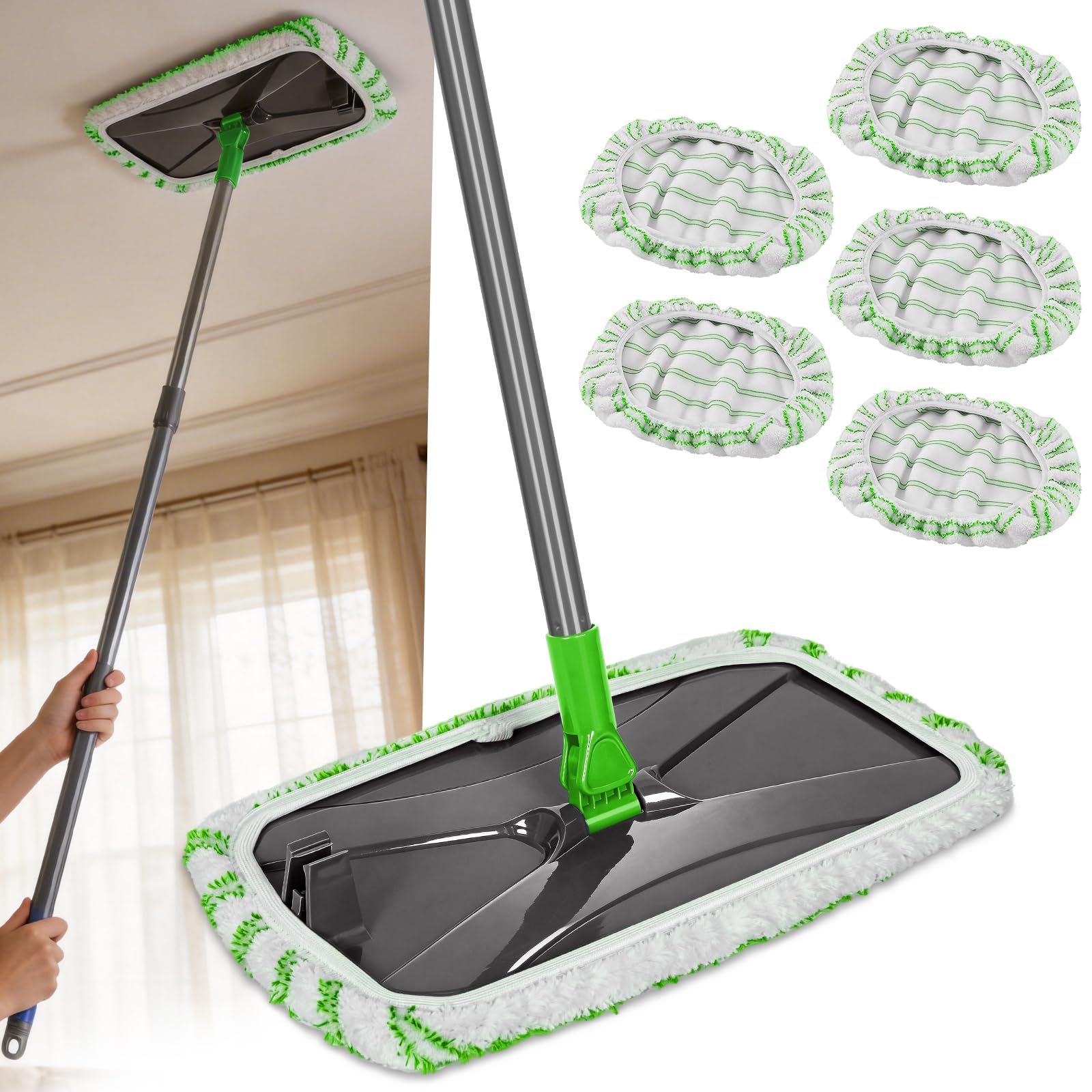 Masthome Microfiber Mop for Floor Cleaning with Five Replacement Pads