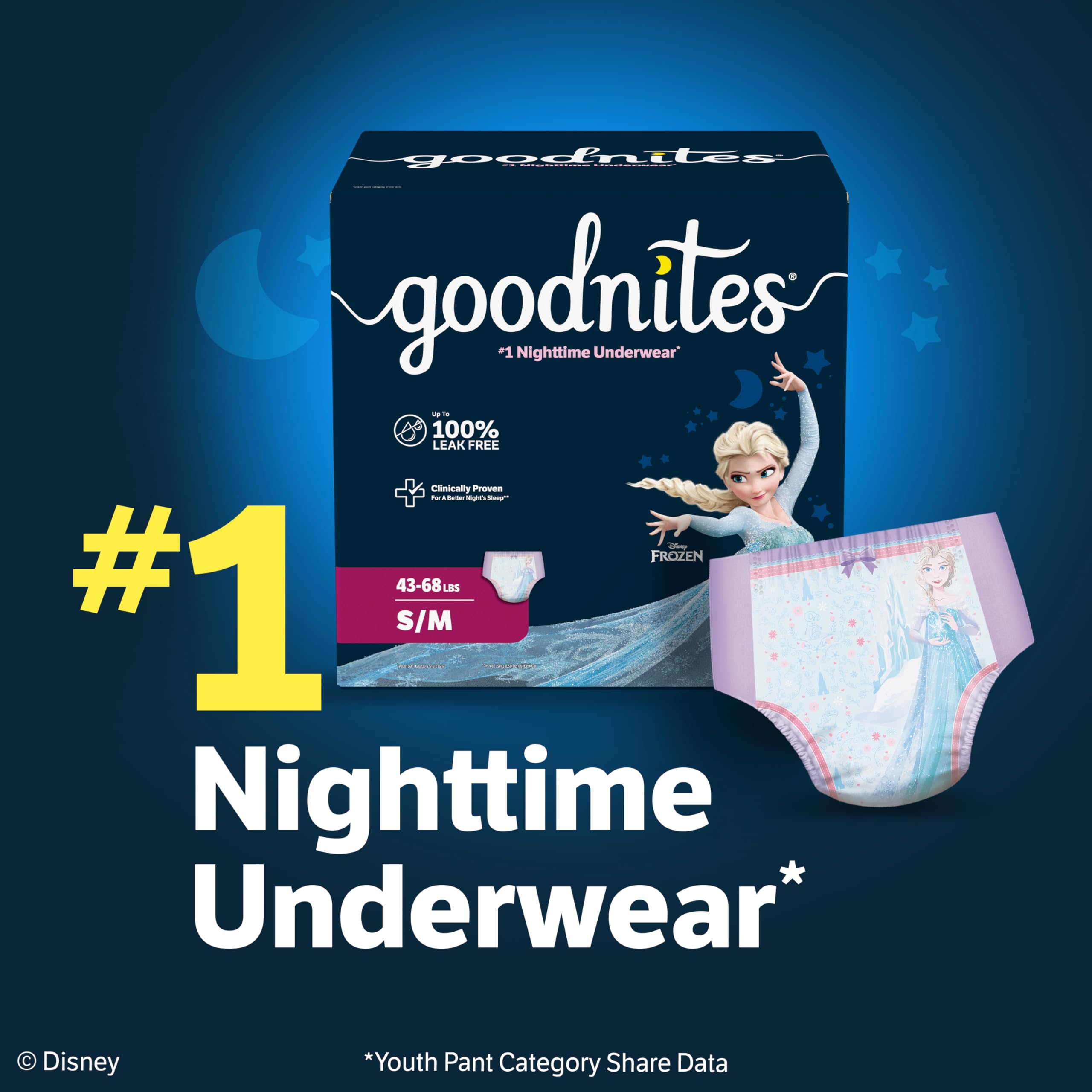 Goodnites Girls' Nighttime Bedwetting Underwear | Overnight

