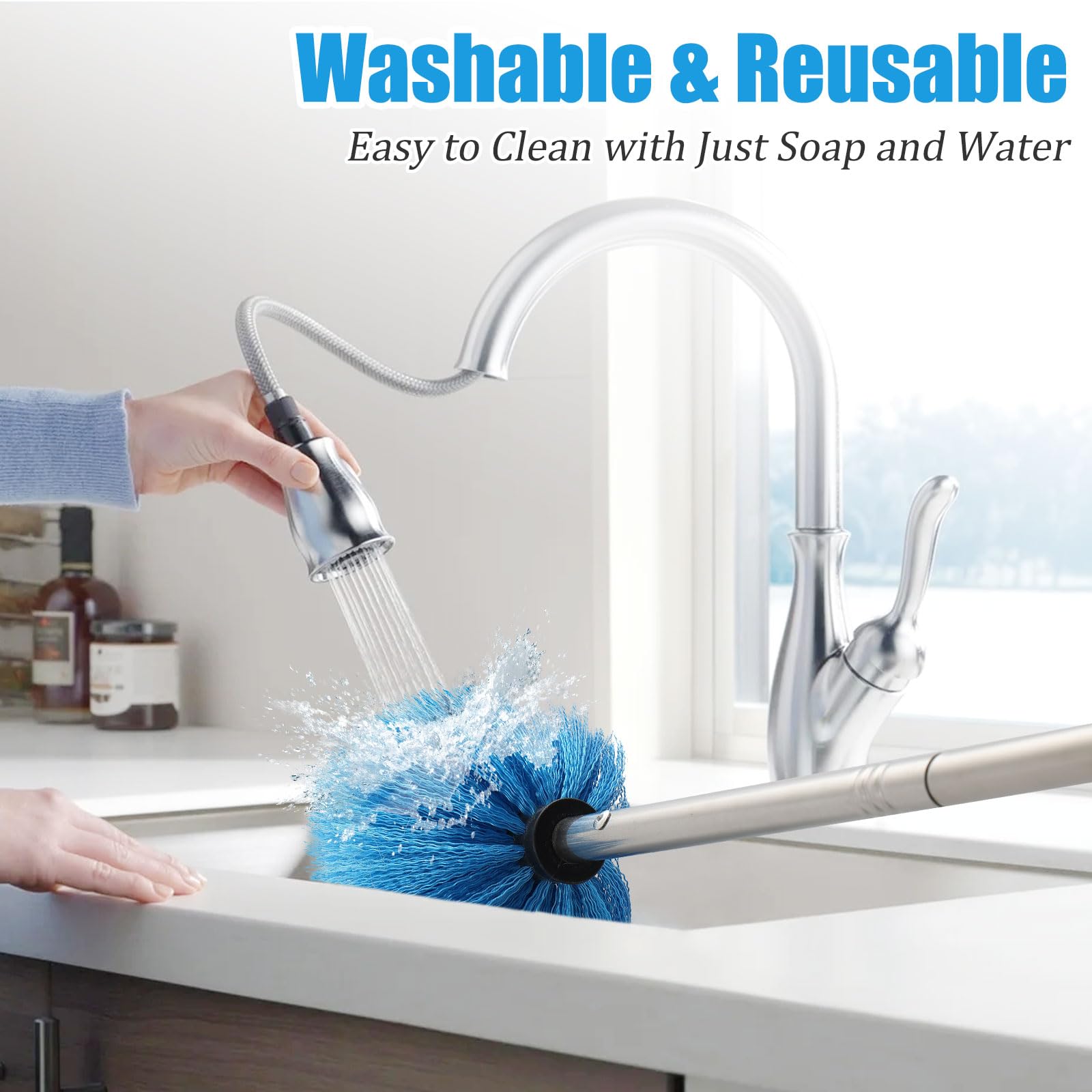 Cobweb Duster with Extendable Pole for High Ceilings

