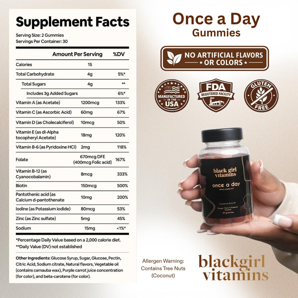 Black Girl Vitamins Women’s Multivitamin Gummies Immunity

