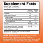 Qunol Zero Sugar Turmeric Gummies Curcumin | Joint Support

