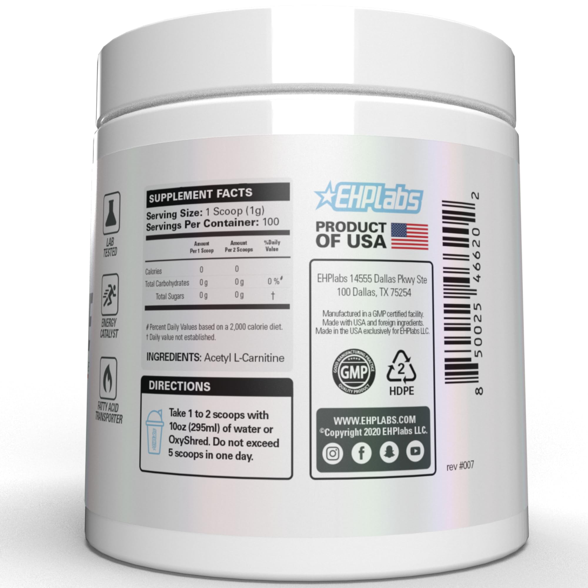 EHP Labs Acetyl L-Carnitine Powder – Brain Health & Energy

