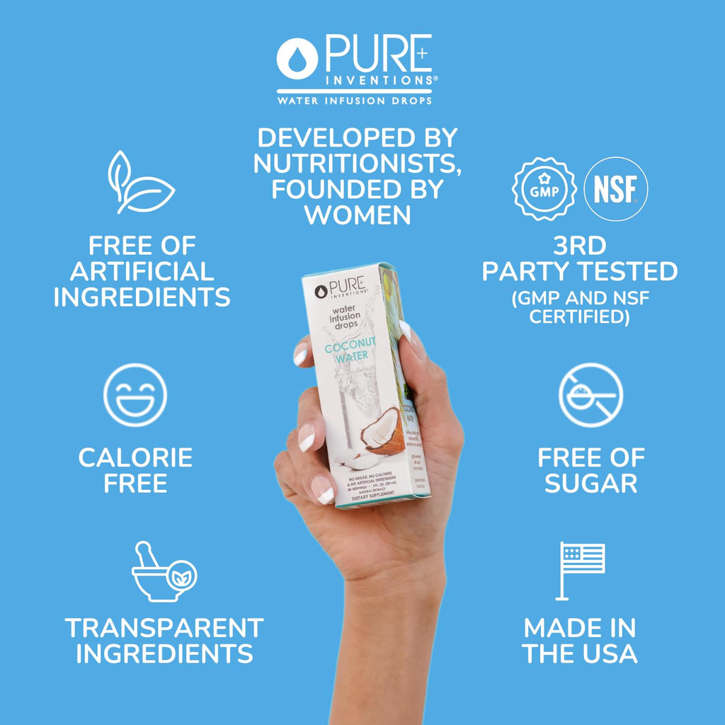 Pure Inventions Coconut Water Infusion Drops | Electrolytes

