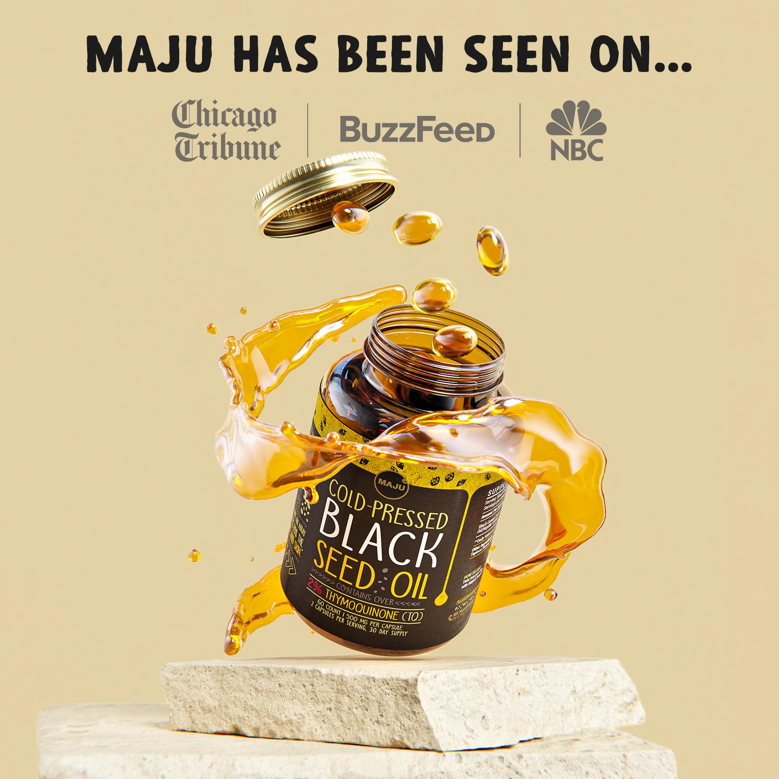 Maju Black Seed Oil Capsules | Cold Pressed 2% Thymoquinone

