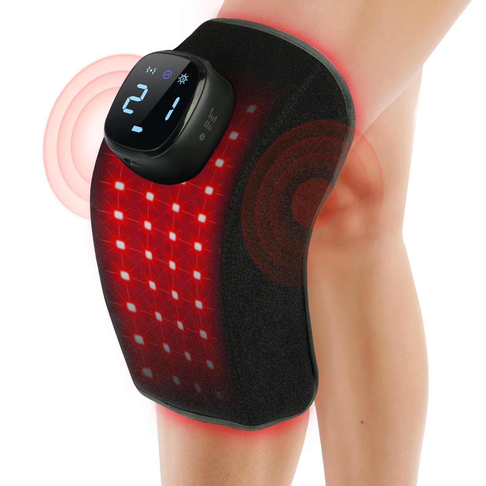 Comfytemp 3D Knee Wrap with Red Light Therapy and Vibration