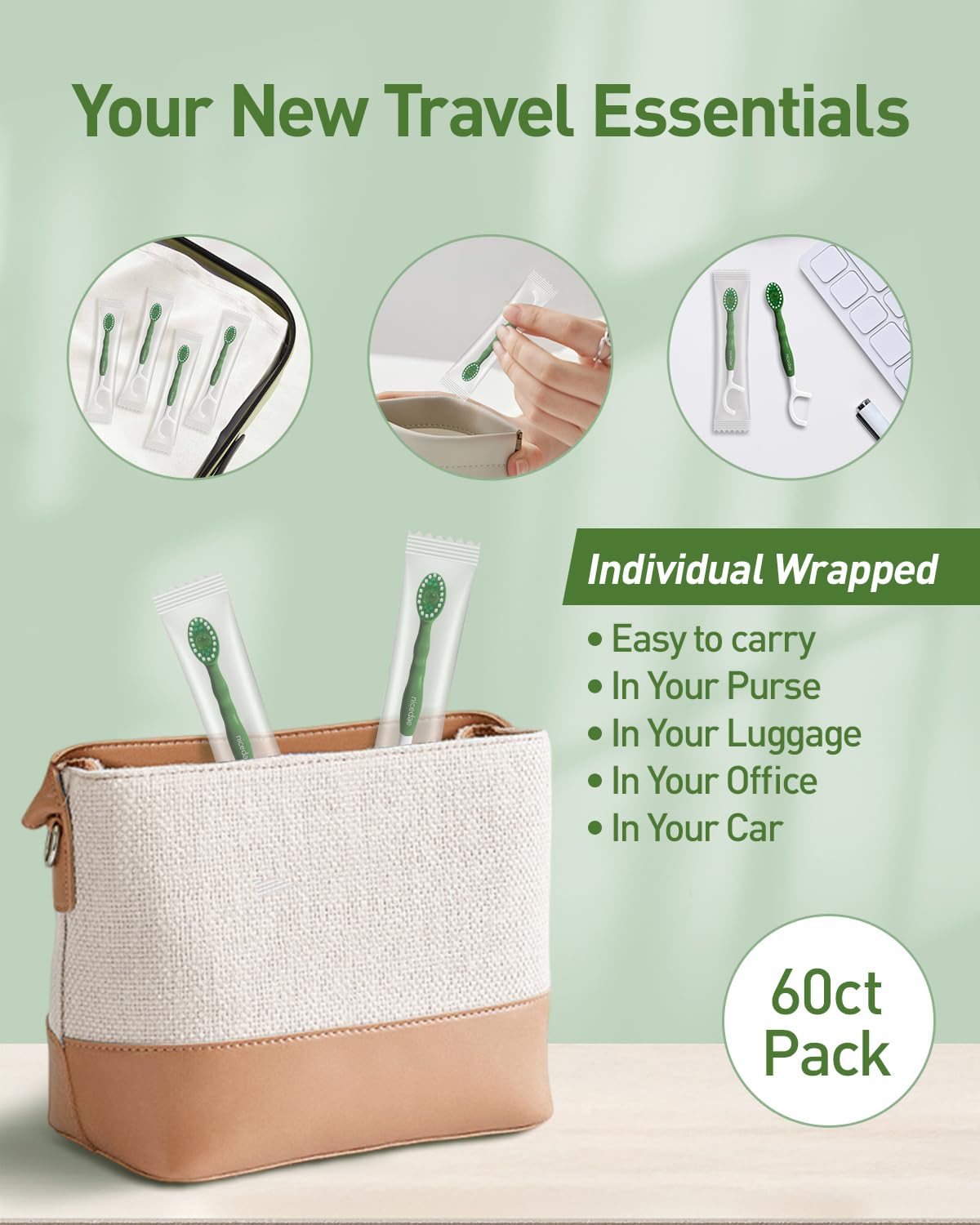 nicedae Toothbrush Disposable Travel Set | All-in-One


