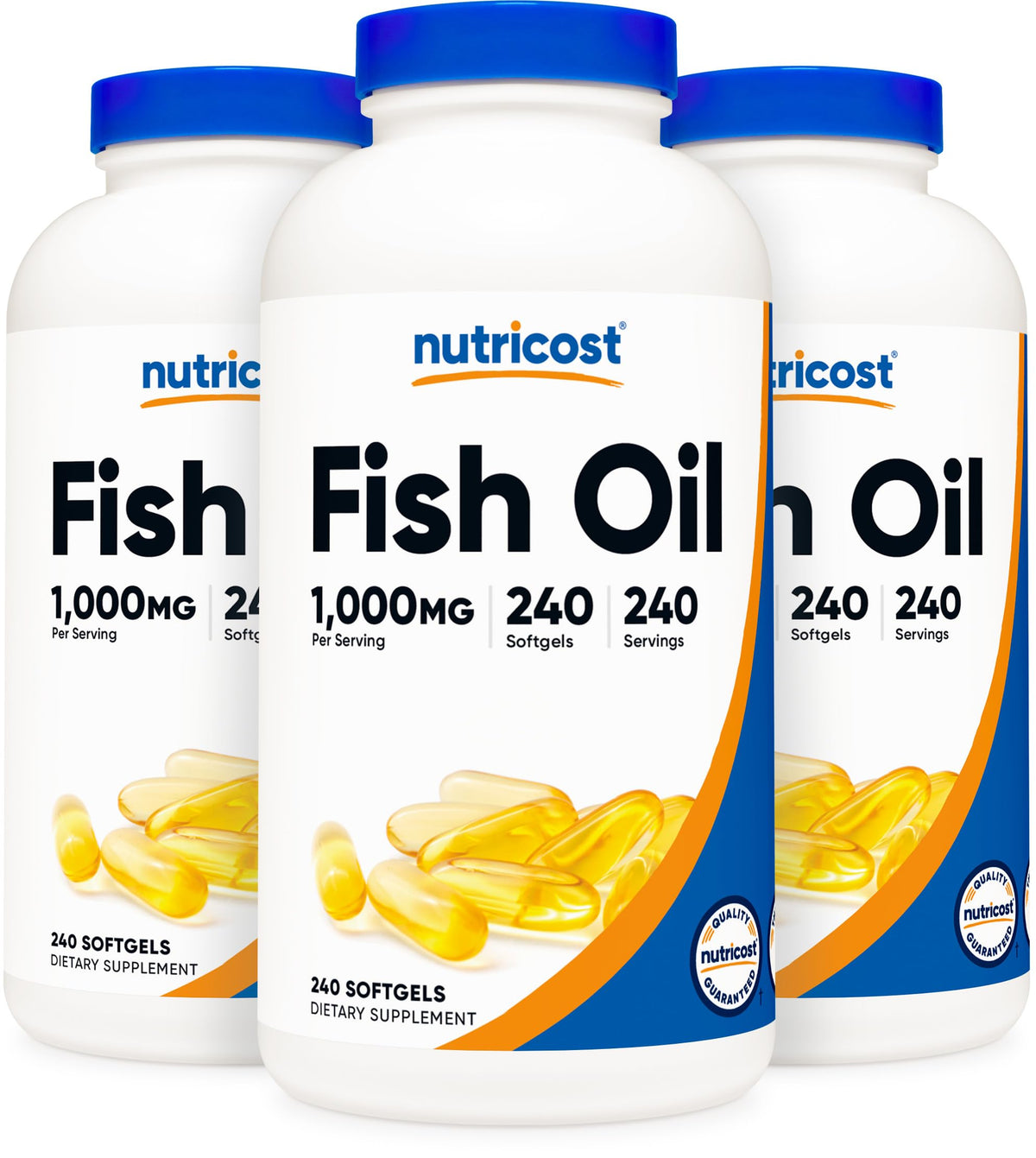 Nutricost Fish Oil Omega-3 Softgels with EPA & DHA - Non-GMO, Gluten Free