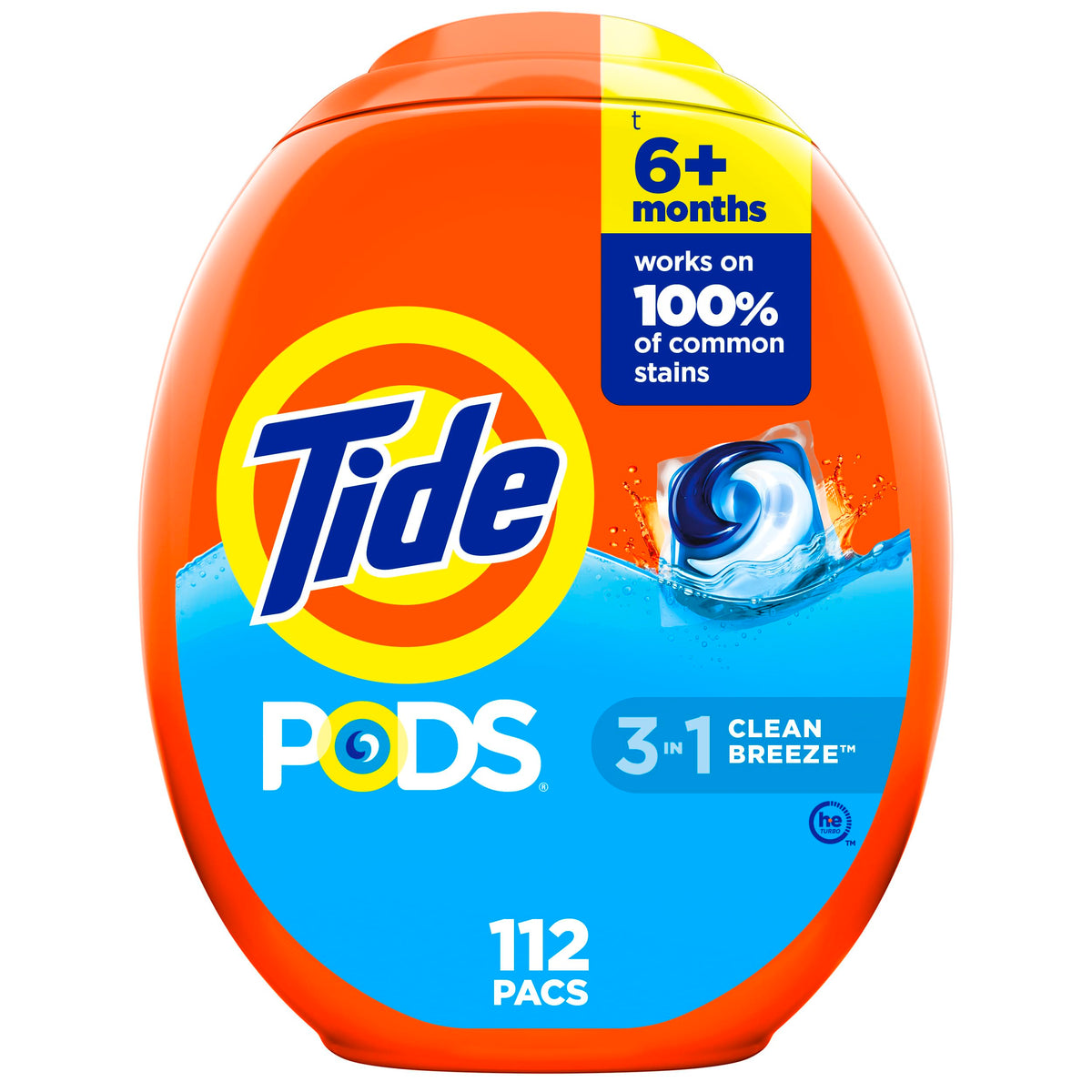 Tide PODS Laundry Detergent Pacs, 3-in-1, HE Compatible