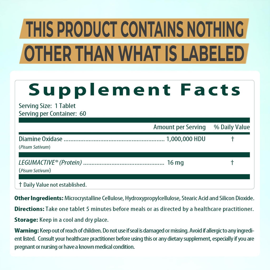 NATURDAO DAO Enzyme Supplement for Histamine Support

