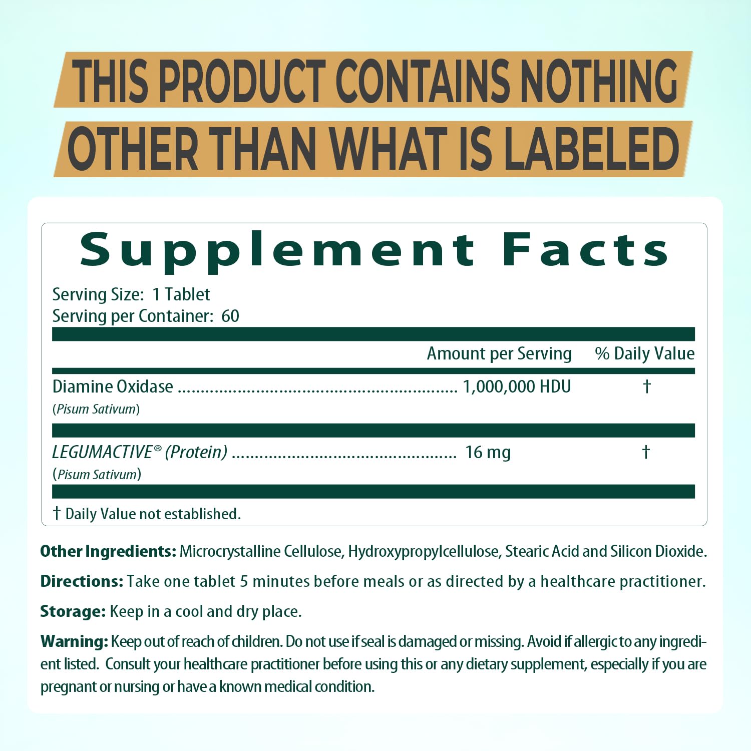 NATURDAO DAO Enzyme Supplement for Histamine Support


