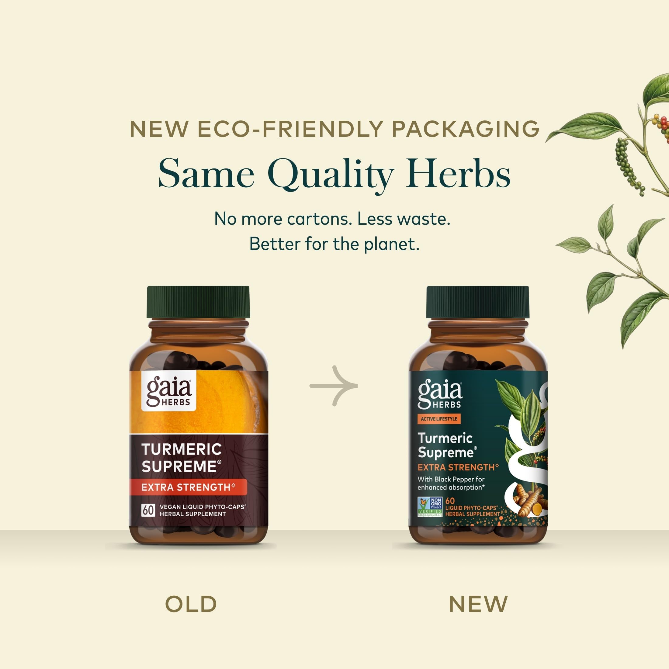 Gaia Herbs Turmeric Supreme Curcumin with Black Pepper


