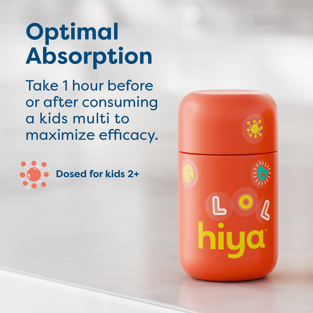 Hiya Iron+ Kids Supplement High-Absorption Carbonyl Iron

