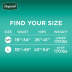 Depend Protection with Tabs Adult Diapers - Max Absorbency

