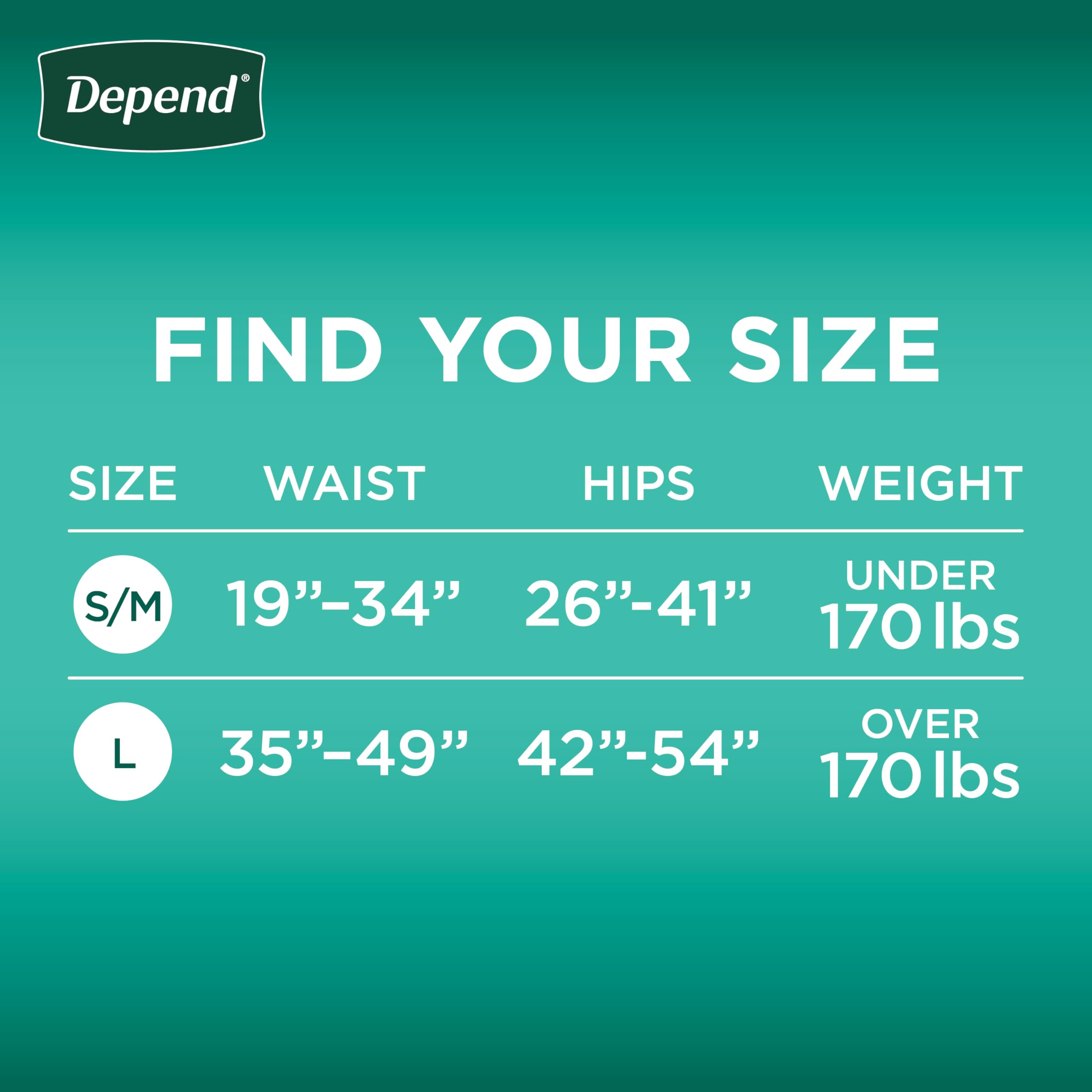Depend Protection with Tabs Adult Diapers - Max Absorbency

