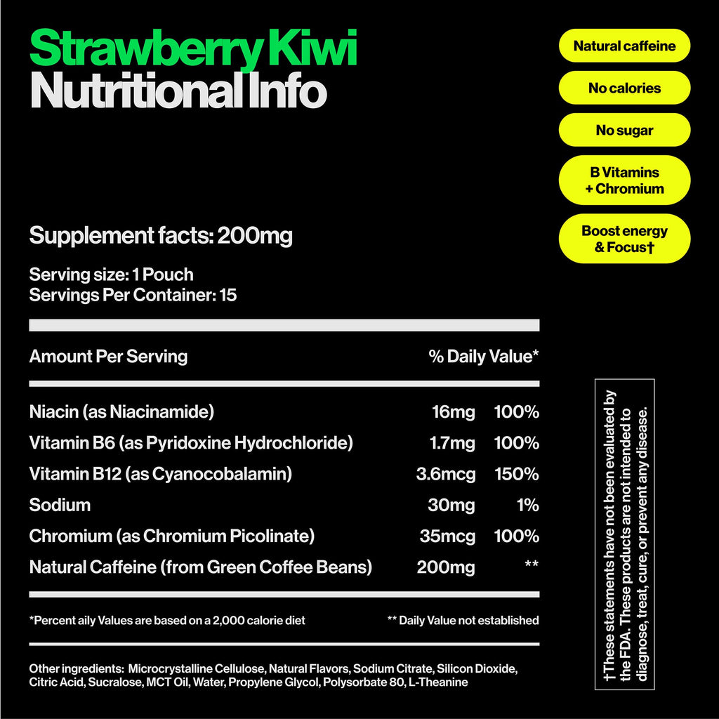 Wip Energy Pouches Natural Caffeine + B Vitamins


