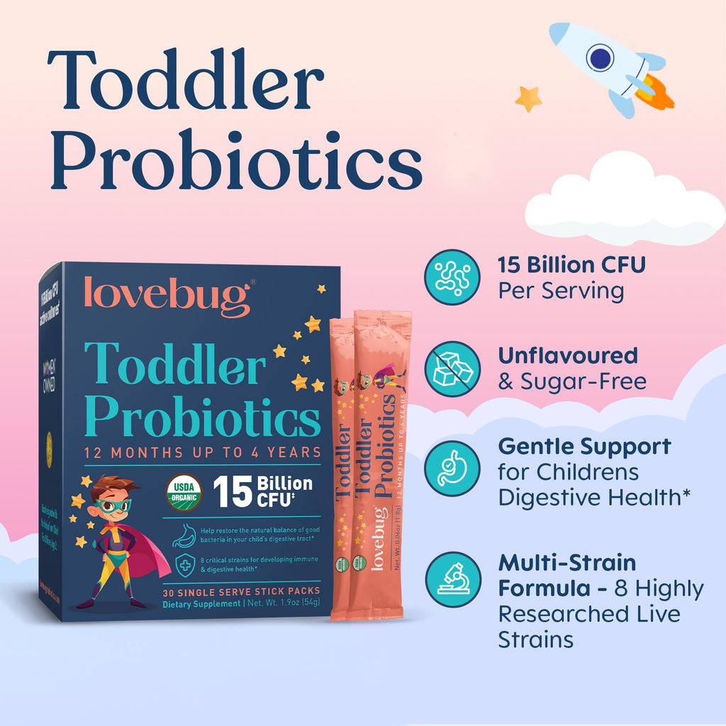 LOVEBUG Kids Probiotic Powder for Digestive Health

