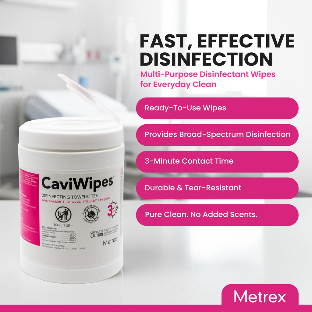 Metrex CaviWipes Disinfecting Towelettes Alcohol-Based Wipes

