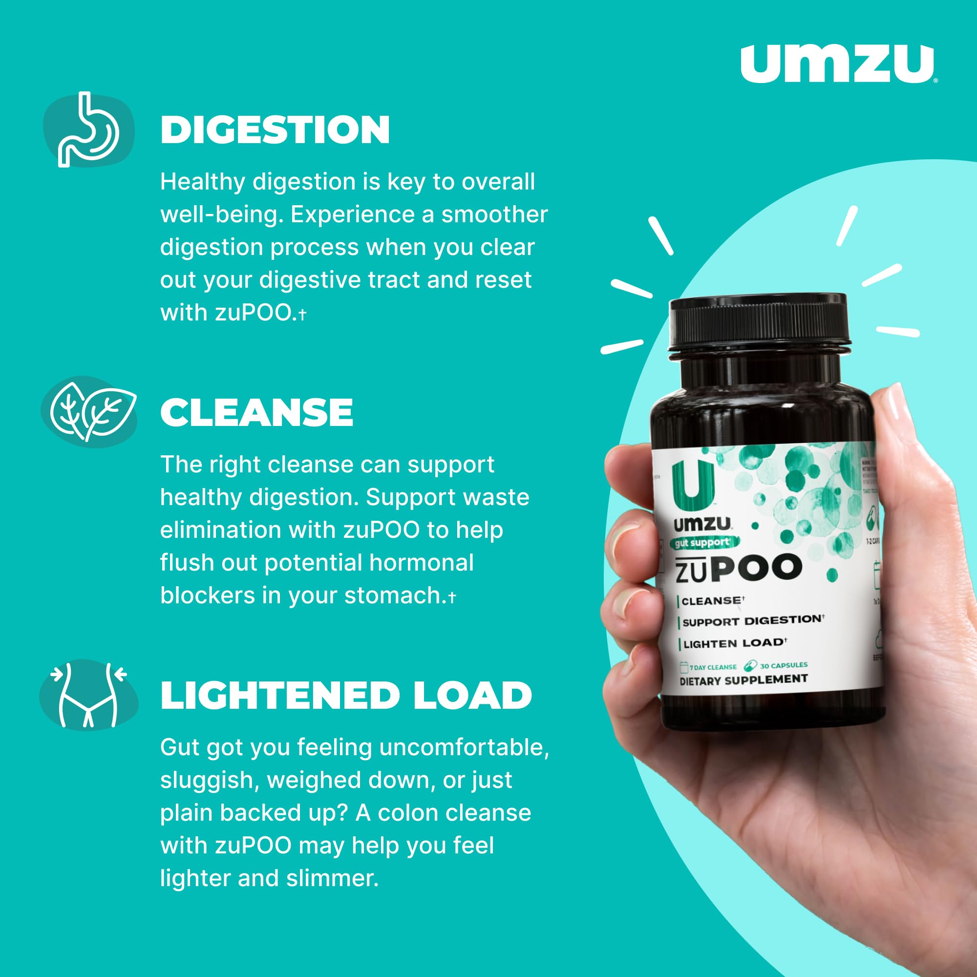 UMZU Gut Cleanse Detox Plant-Based Digestive Support

