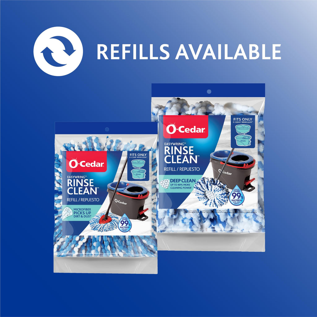 O-Cedar RinseClean Spin Mop & Bucket System | Clean Water Floors

