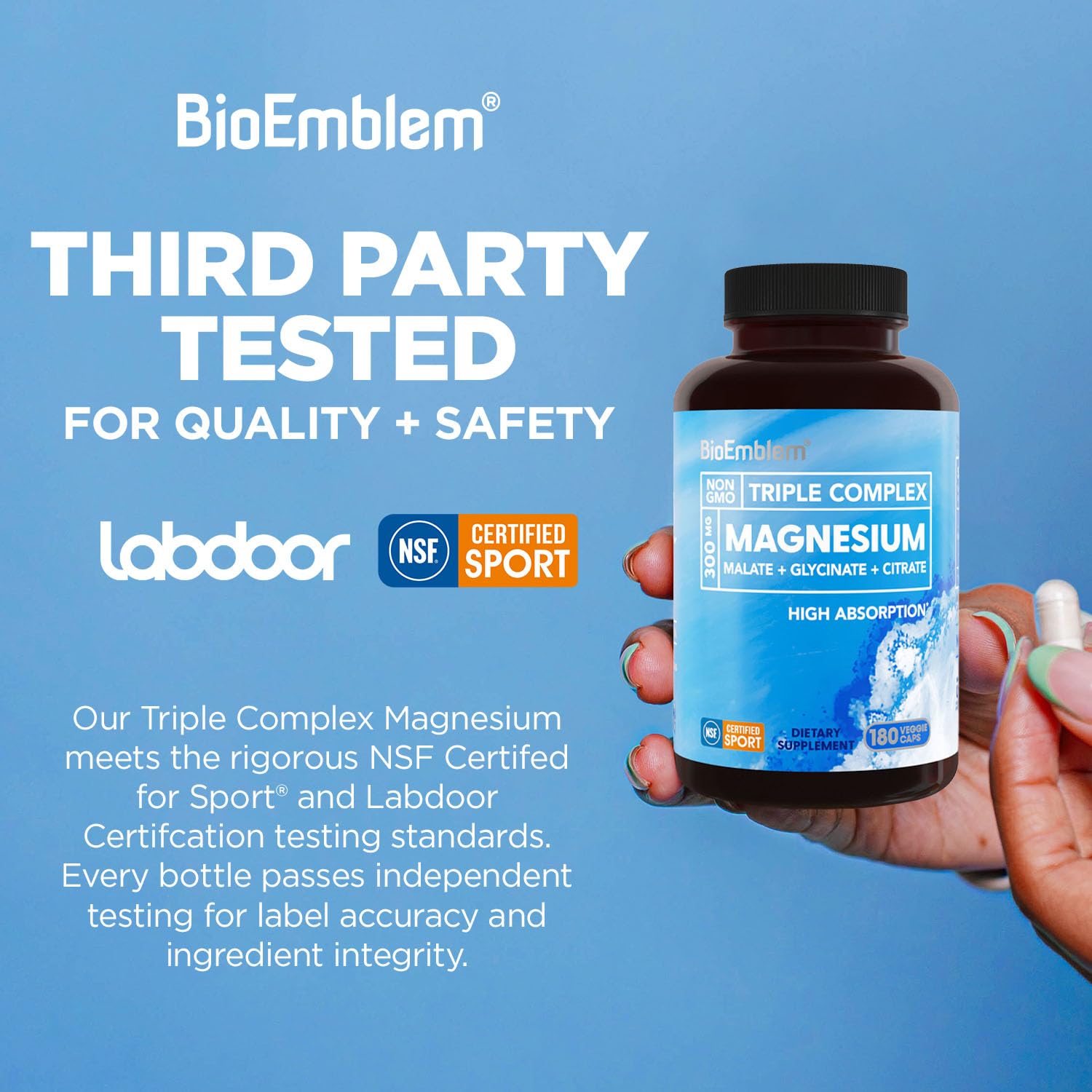 BioEmblem Triple Magnesium Complex|Glycinate Malate Citrate

