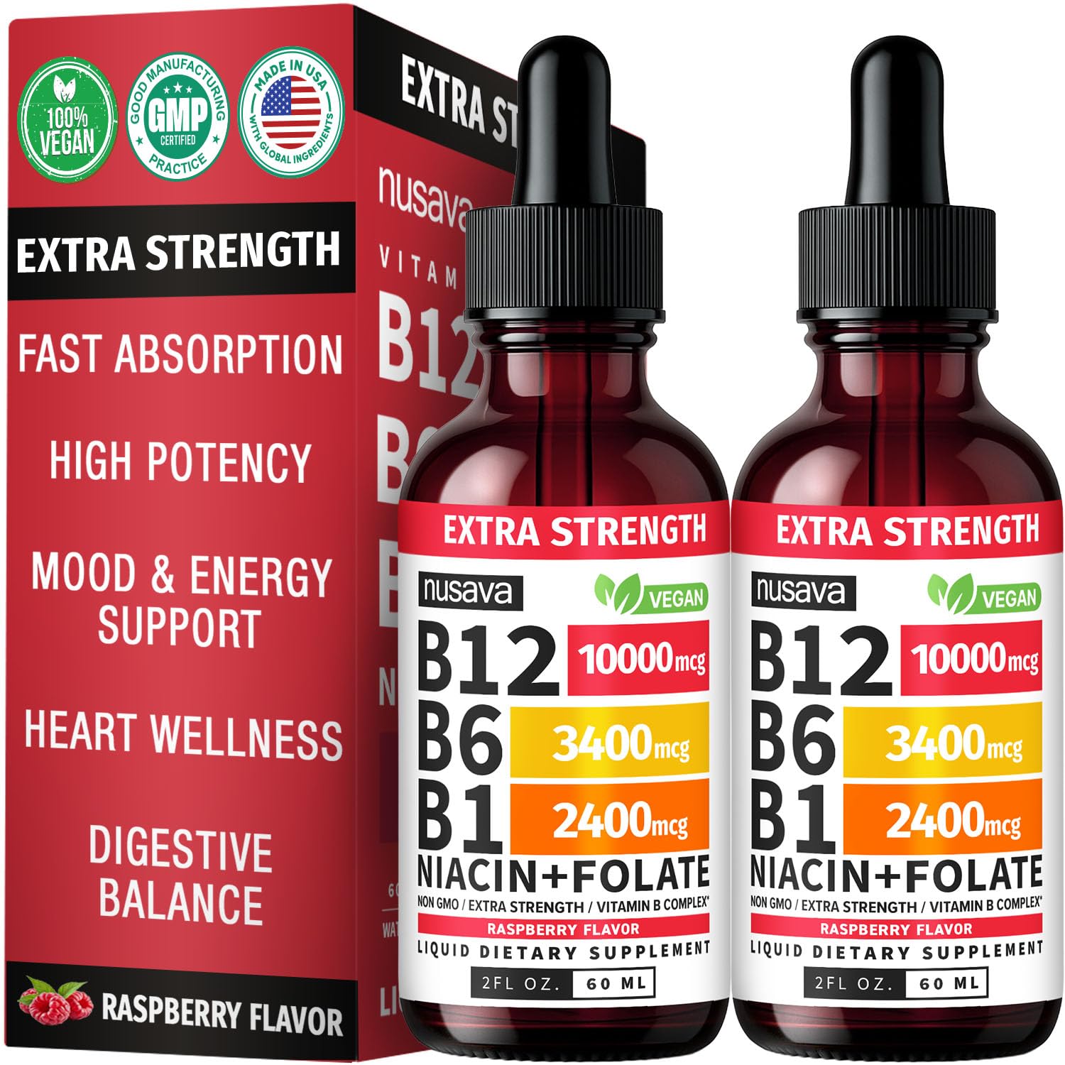 Vitamin B12 Sublingual Liquid - Extra Strength B Complex

