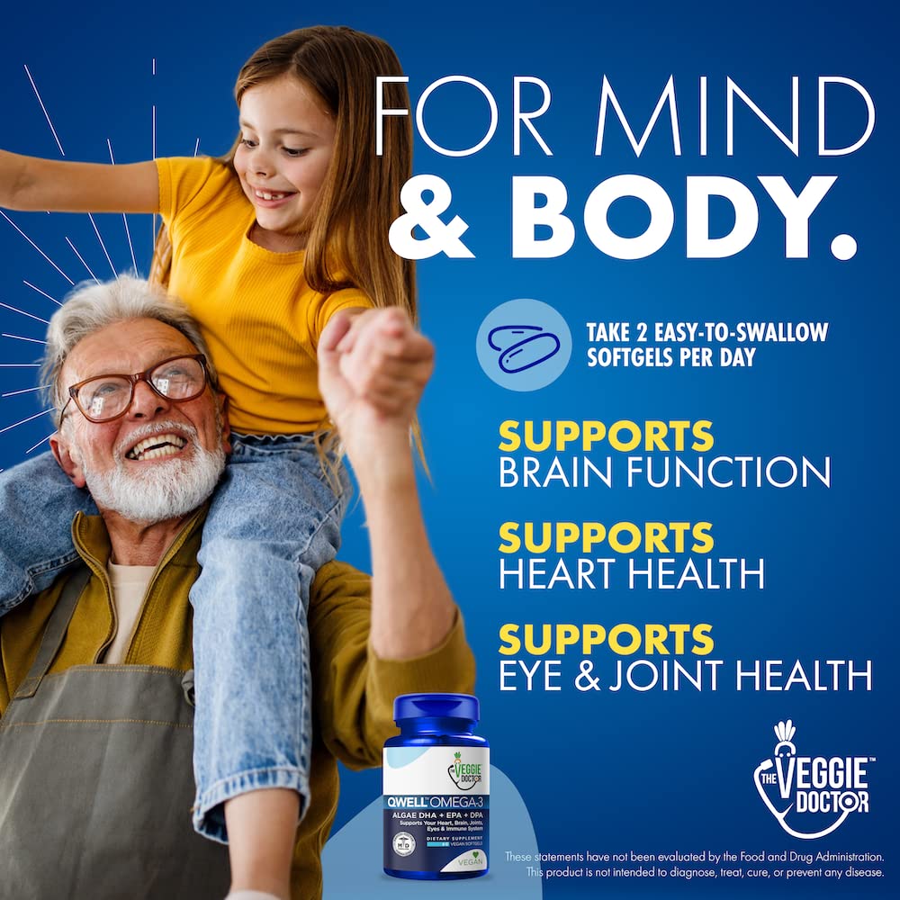 QWELL Vegan Omega-3 Algae Oil DHA EPA DPA

