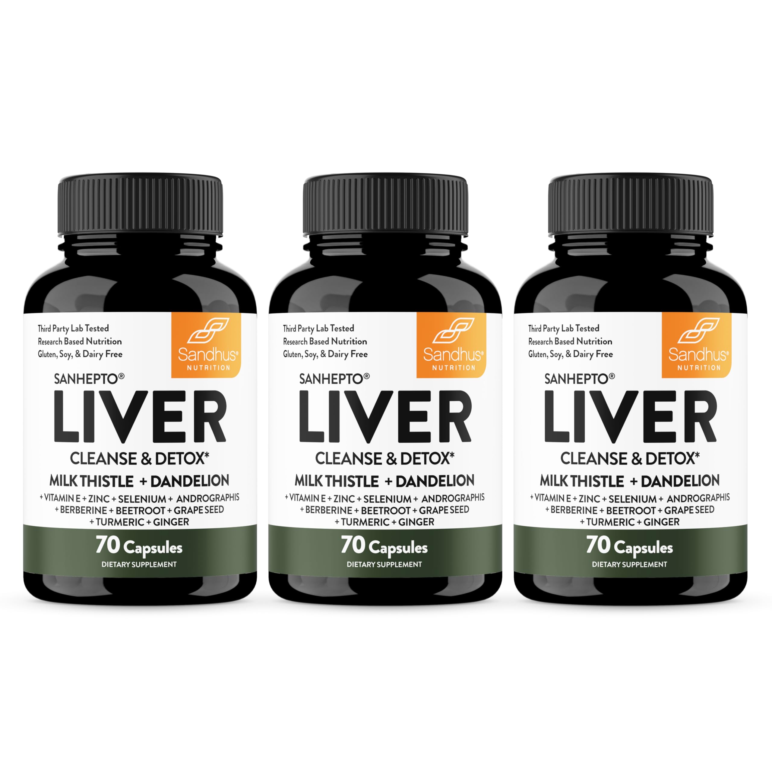 Sandhu's Liver Cleanse Detox & Repair Capsules with Milk Thistle & Dandelion Root