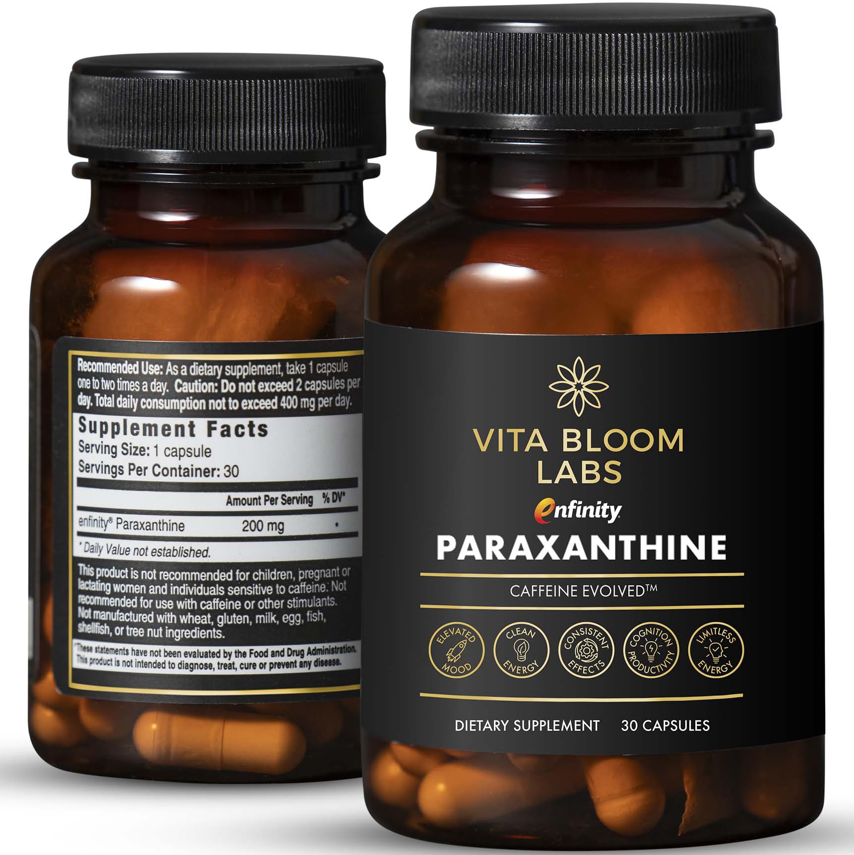 Enfinity Paraxanthine Capsules: Clean Energy & Focus, Caffeine Alternative