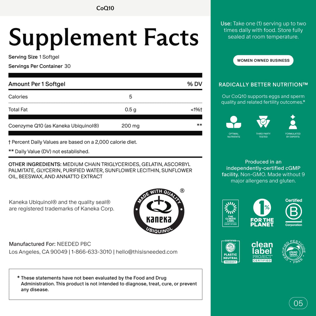 Needed CoQ10 Ubiquinol Supplement | Cellular Energy

