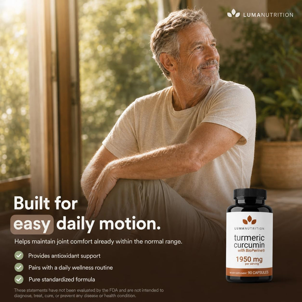 Luma Turmeric Curcumin with BioPerine 95% Curcuminoids

